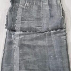 Crush Tissue Designer fancy saree